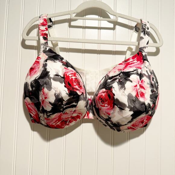 Cacique Other - Lane Bryant Cacique Rose Print Lightly Lined Full Coverage Underwire 42DDD